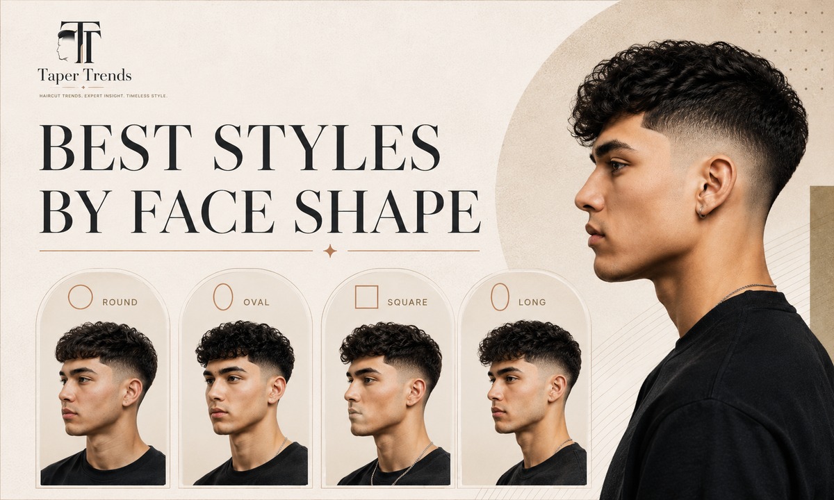 Best Hispanic Mexican low taper fade styles by face shape — round, oval, square, and long faces.