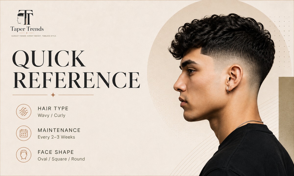 A quick-reference chart matching hair type and priorities to the best Hispanic Mexican low taper fade style to pick.