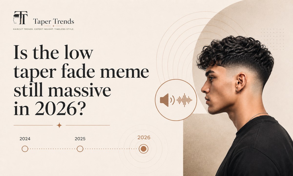 Is the low taper fade meme still massive in 2026 — an intermittent, nostalgic in-joke that keeps resurfacing rather than dominating feeds.