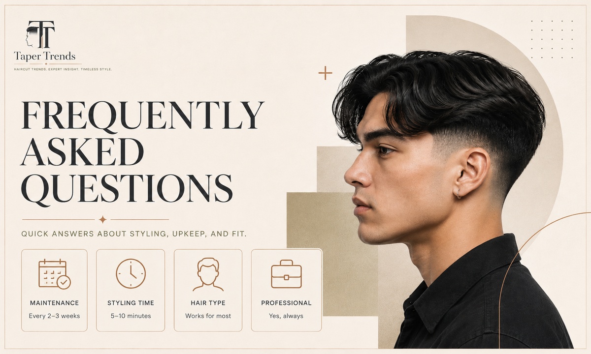 Frequently asked questions about the low taper fade middle part haircut.