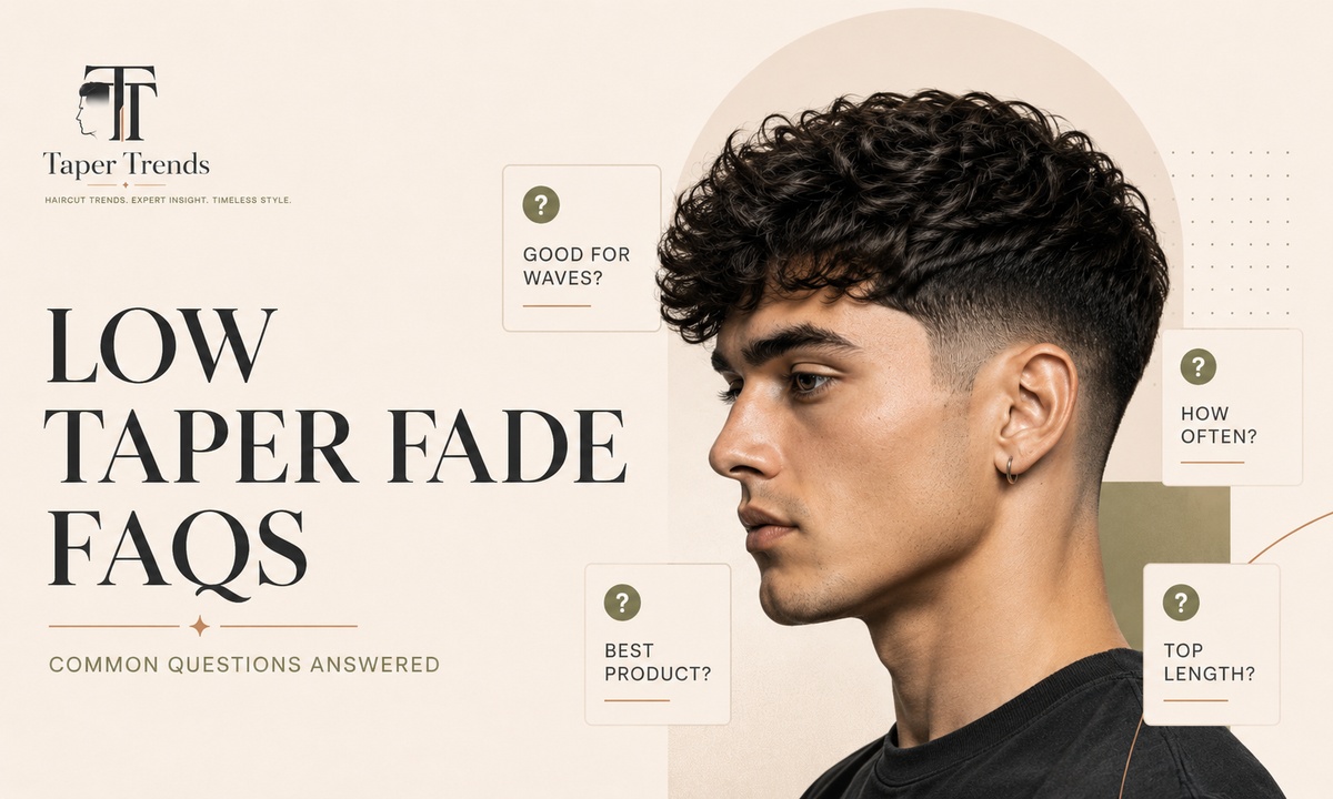 Frequently asked questions about the low taper fade for wavy hair answered.
